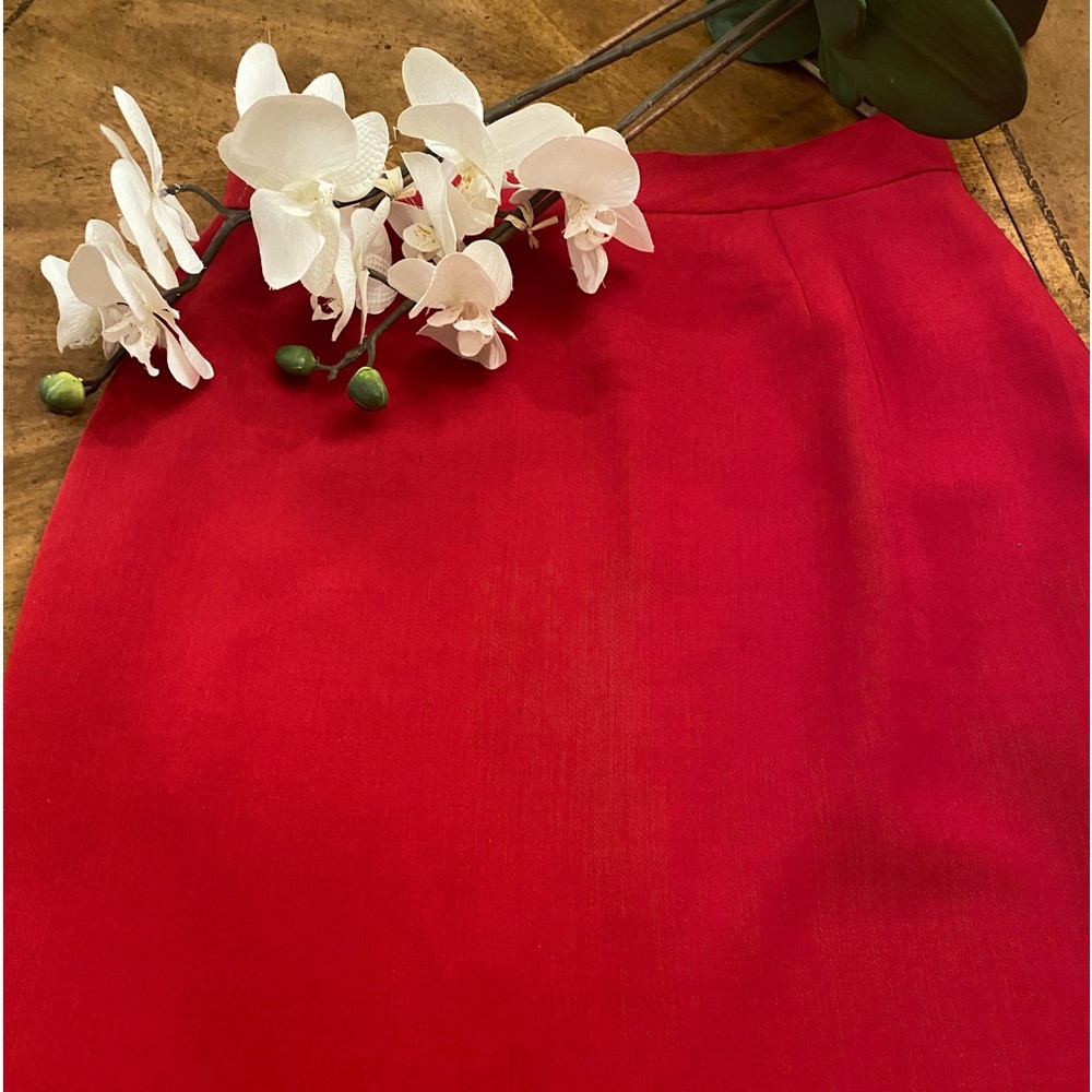 Sexy Red Straight Skirt by Cheap & Chic By Moschino Size 14 Made in Italy